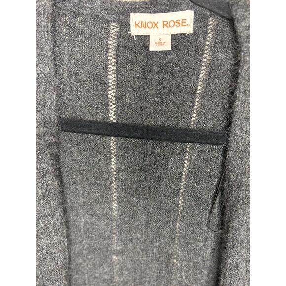 Knox Rose Dark Gray Open Front Cardigan Sweater Size Small 4-8 - Picture 3 of 5